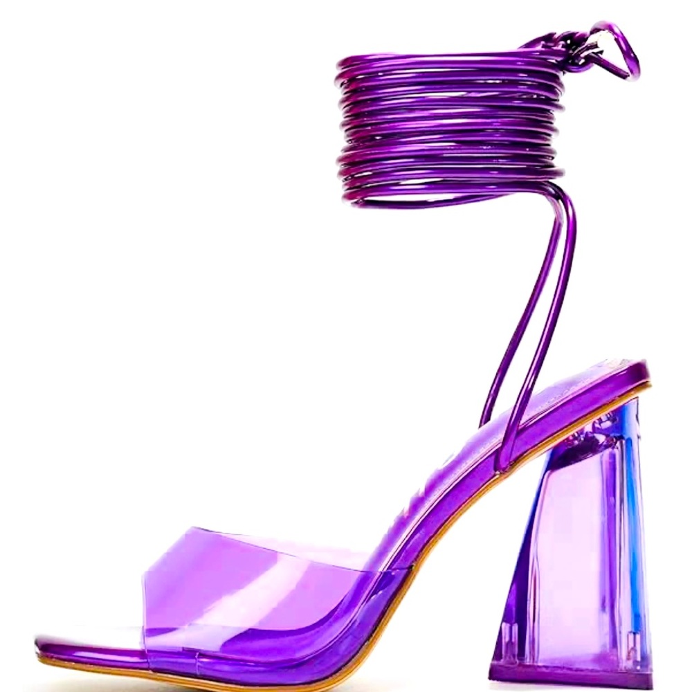 Cape Robbin Vibrant Purple Wrap Heels Size 9